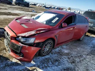 2008 Mitsubishi Lancer Evolution GSR with VIN JA3AW86V38U050124, listed as a Copart auction lot 87663485 with 153,827 mi miles and Salvage Title. Bid and sale history available at carsss.com. Image 1.