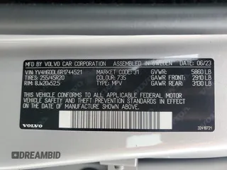 2024 Volvo XC60 Recharge Plug-In Hybrid Plus Dark Theme with VIN YV4H60DL6R1744521, listed as a Copart auction lot 85763894 with 15,297 mi miles and Clean Title. Bid and sale history available at carsss.com. Image 13.