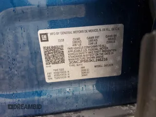 2019 Chevrolet Trax LT with VIN 3GNCJPSB3KL246216, listed as a Copart auction lot 55300665 with Not Provided miles and Clean Title. Bid and sale history available at carsss.com. Image 12.