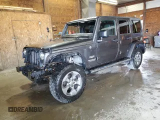 2017 Jeep Wrangler Unlimited Sahara z VIN 1C4BJWEG8HL563774, wystawiony jako Copart lot #54137185 z przebiegiem 100 193 mil mil oraz Szkoda całkowita • Salvage title. Historia ofert i sprzedaży dostępna na DreamBid. Obrazek 1.