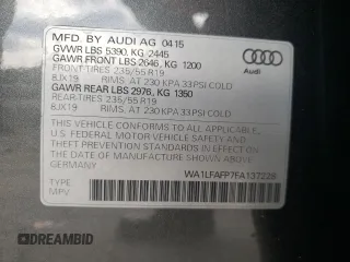2015 Audi Q5 Premium Plus z VIN WA1LFAFP7FA137228, wystawiony jako Copart lot #62159195 z przebiegiem 135 075 mil mil oraz Szkoda całkowita • Salvage title. Historia ofert i sprzedaży dostępna na DreamBid. Obrazek 13.