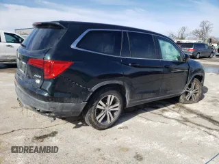 2017 Honda Pilot EX-L with VIN 5FNYF6H56HB008475, listed as a Copart auction lot 46135615 with 163,217 mi miles and Salvage Title. Bid and sale history available at DreamBid. Image 3.