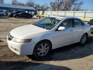 2004 Acura TSX with VIN JH4CL96804C041074, listed as a Copart auction lot 46800135 with 215,103 mi miles and Salvage Title. Bid and sale history available at carsss.com. Image 1.