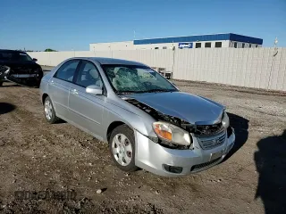 2008 Kia Spectra EX with VIN KNAFE121685507522, listed as a Copart auction lot 57908235 with 143,894 mi miles and Salvage title. Bid and sale history available at DreamBid. Image 13.