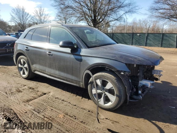 2020 Audi Q5 Premium with VIN WA1ANAFYXL2121727, listed as a Copart auction lot 43209445 with 51,845 mi miles and Salvage Title. Bid and sale history available at carsss.com. Image 4.