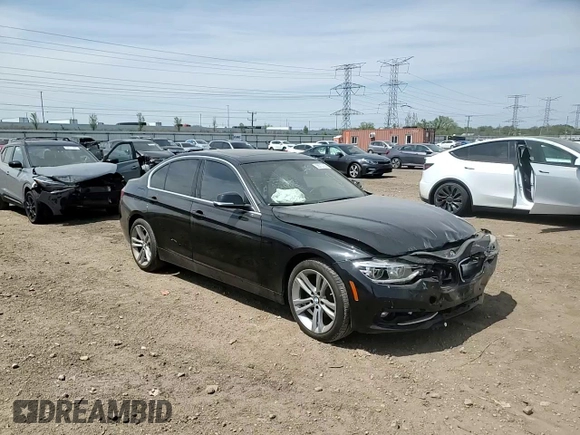 2017 BMW 3 Series 330i xDrive with VIN WBA8D9G52HNU58566, listed as a Copart auction lot 55513105 with Not provided miles and Salvage title. Bid and sale history available at DreamBid. Image 13.