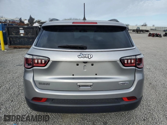 2021 Jeep Compass Latitude with VIN 3C4NJCBB6MT522725, listed as a Copart auction lot 52069125 with 54,008 mi miles and Salvage title. Bid and sale history available at DreamBid. Image 6.