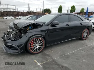 2018 Mercedes-Benz CLA 45 AMG z VIN WDDSJ5CB1JN567585, wystawiony jako Copart lot #55470285 z przebiegiem Nie podano mil oraz Szkoda całkowita • Salvage title. Historia ofert i sprzedaży dostępna na DreamBid. Obrazek 1.