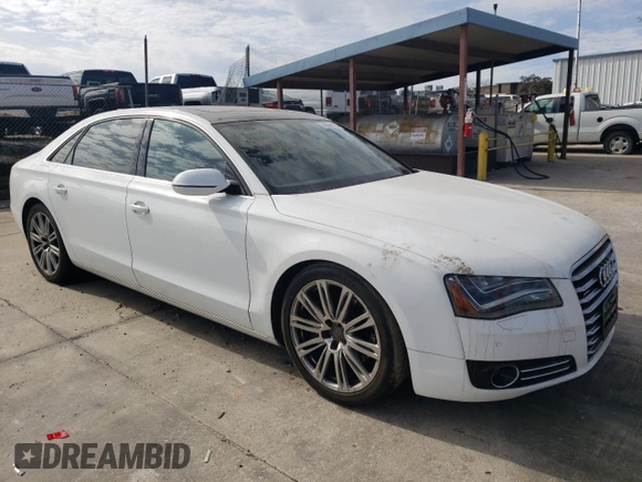 2013 Audi A8 L 3.0L with VIN WAURGAFD8DN012566, listed as a Copart auction lot 42654125 with 84,315 mi miles and Salvage Title. Bid and sale history available at carsss.com. Image 4.