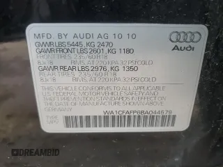 2011 Audi Q5 Premium с VIN WA1CFAFP6BA044579, выставлен на аукционе Copart как лот 53847355 с пробегом 106 146 миль миль и Чистый • Clean title. История ставок и продаж доступна на DreamBid. Изображение 13.