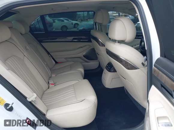 2019 Genesis G90 Premium with VIN KMTF34JA4KU061686, listed as a IAAI auction lot 42157076 with 27,359 mi miles and . Bid and sale history available at DreamBid. Image 8.