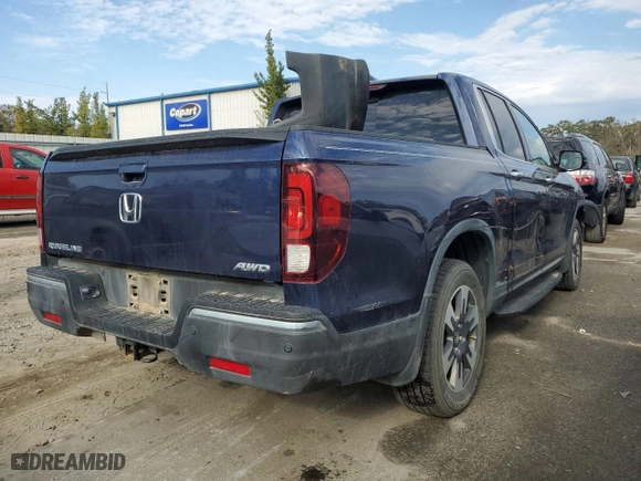 2017 Honda Ridgeline RTL-E with VIN 5FPYK3F76HB029879, listed as a Copart auction lot 83902514 with 49,618 mi miles and Salvage Title. Bid and sale history available at carsss.com. Image 3.
