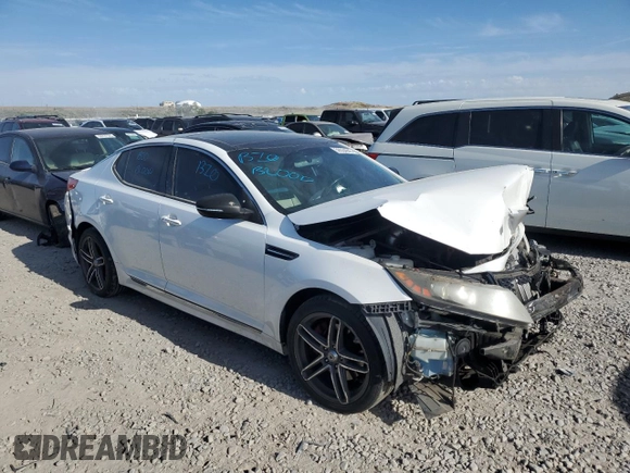 2013 Kia Optima SX with VIN 5XXGR4A61DG161895, listed as a Copart auction lot 59334945 with Not provided miles and Salvage title. Bid and sale history available at DreamBid. Image 4.