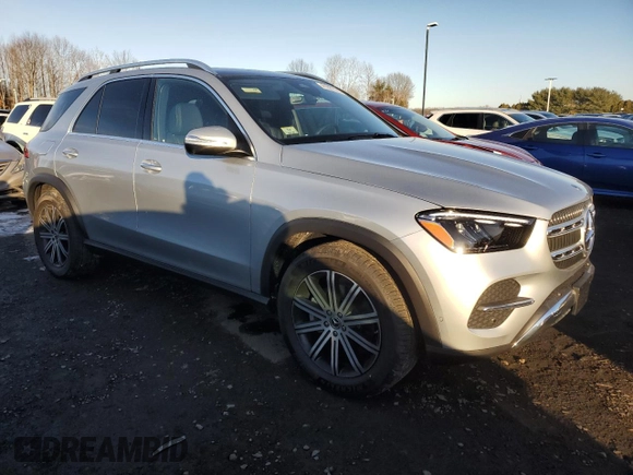2025 Mercedes-Benz GLE 350 with VIN 4JGFB4FB9SB331036, listed as a Copart auction lot 41827195 with 279 mi miles and Salvage title. Bid and sale history available at DreamBid. Image 4.