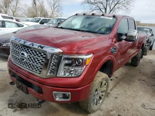 2016 Nissan Titan Platinum Reserve с VIN 1N6BA1F40GN515712, выставлен на аукционе Copart как лот 56931745 с пробегом 71 096 миль миль и На запчасти • Non repairable. История ставок и продаж доступна на DreamBid. Изображение 1.