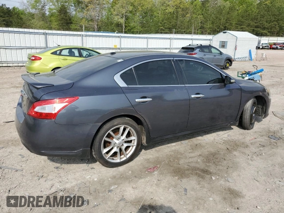 2009 Nissan Maxima SV with VIN 1N4AA51E79C830551, listed as a Copart auction lot 53172235 with 187,747 mi miles and Salvage Title. Bid and sale history available at DreamBid. Image 3.