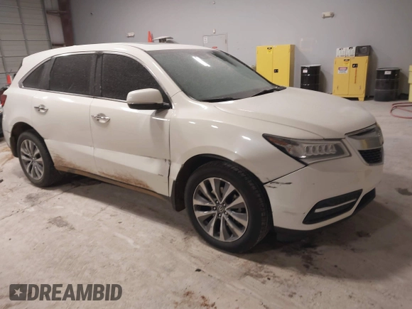 2014 Acura MDX Tech Pkg with VIN 5FRYD4H43EB042952, listed as a IAAI auction lot 41394833 with 85,329 mi miles. Bid and sale history available at carsss.com. Image 1.