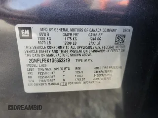2016 Chevrolet Equinox LT with VIN 2GNFLFEK1G6352219, listed as a Copart auction lot 44397845 with 160,633 mi miles and Salvage Title. Bid and sale history available at carsss.com. Image 14.