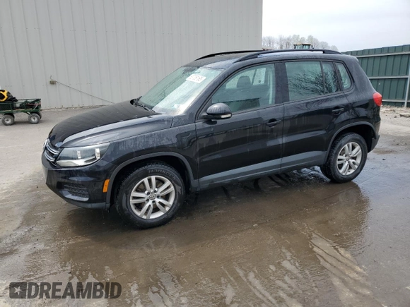 2017 Volkswagen Tiguan S with VIN WVGBV7AX8HK007434, listed as a Copart auction lot 53706165 with 164,588 mi miles and Salvage Title. Bid and sale history available at DreamBid. Image 1.