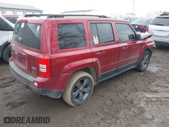 2014 Jeep Patriot Latitude with VIN 1C4NJPFA6ED856768, listed as a IAAI auction lot 41644104 with 133,287 mi miles and . Bid and sale history available at carsss.com. Image 4.
