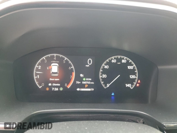 2024 Honda CR-V EX-L with VIN 2HKRS3H78RH304097, listed as a Copart auction lot 51992155 with 60,763 mi miles and Salvage Title. Bid and sale history available at DreamBid. Image 9.