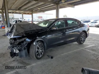 2015 Acura TLX V6 Advance with VIN 19UUB3F74FA010259, listed as a Copart auction lot 48522515 with 0 mi miles and Salvage Title. Bid and sale history available at carsss.com. Image 1.