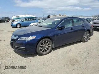 2015 Acura TLX V6 Tech with VIN 19UUB2F54FA019374, listed as a Copart auction lot 53164725 with 57,774 mi miles and Salvage Title. Bid and sale history available at carsss.com. Image 1.