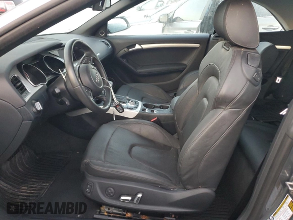 2016 Audi A5 Premium Plus with VIN WAUM2AFH2GN000803, listed as a Copart auction lot 76342954 with 0 mi miles and Non Repairable. Bid and sale history available at carsss.com. Image 7.