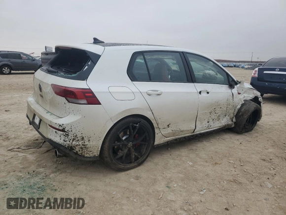 2024 Volkswagen GTI 380 SE с VIN WVW2A7CDXRW224562, выставлен на аукционе Copart как лот 45795685 с пробегом 4 910 миль миль и Списание • Salvage title. История ставок и продаж доступна на DreamBid. Изображение 3.