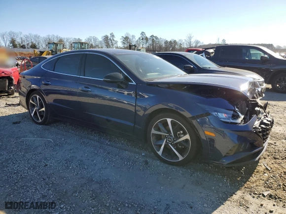 2021 Hyundai Sonata SEL Plus with VIN 5NPEJ4J2XMH132301, listed as a Copart auction lot 46515995 with 54,997 mi miles and Salvage Title. Bid and sale history available at carsss.com. Image 4.