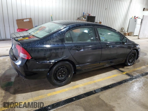 2008 Honda Civic LX with VIN 1HGFA16548L025026, listed as a Copart auction lot 53127385 with 178,182 mi miles and Salvage Title. Bid and sale history available at DreamBid. Image 3.