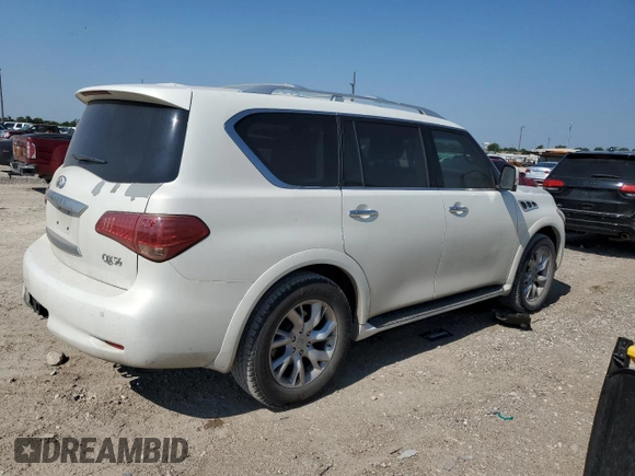 2012 Infiniti QX56 7-passenger with VIN JN8AZ2NF9C9517580, listed as a Copart auction lot 66382334 with 176,182 mi miles and Clean Title. Bid and sale history available at carsss.com. Image 3.