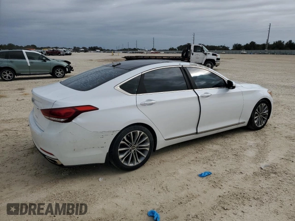 2016 Hyundai Genesis 3.8L with VIN KMHGN4JE9GU139205, listed as a Copart auction lot 73884994 with 0 mi miles and Non Repairable. Bid and sale history available at carsss.com. Image 3.