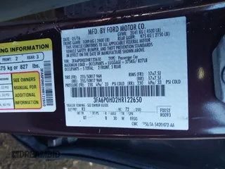 2017 Ford Fusion SE z VIN 3FA6P0HD2HR122650, wystawiony jako IAAI lot #41965411 z przebiegiem 107 227 mil mil oraz . Historia ofert i sprzedaży dostępna na DreamBid. Obrazek 9.