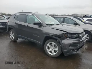 2023 Jeep Compass Latitude with VIN 3C4NJDBN4PT504602, listed as a Copart auction lot 46733985 with 10,223 mi miles and Salvage title. Bid and sale history available at DreamBid. Image 4.