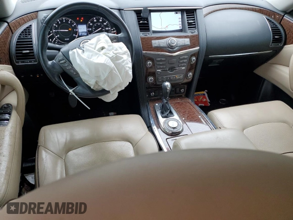 2020 Nissan Armada Platinum with VIN JN8AY2NF3L9360616, listed as a Copart auction lot 55222495 with 132,599 mi miles and Salvage title. Bid and sale history available at DreamBid. Image 8.