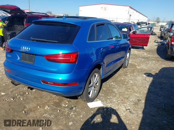 2016 Audi Q3 Premium Plus with VIN WA1BFCFS9GR013895, listed as a IAAI auction lot 41501516 with 79,866 mi miles and . Bid and sale history available at DreamBid. Image 4.