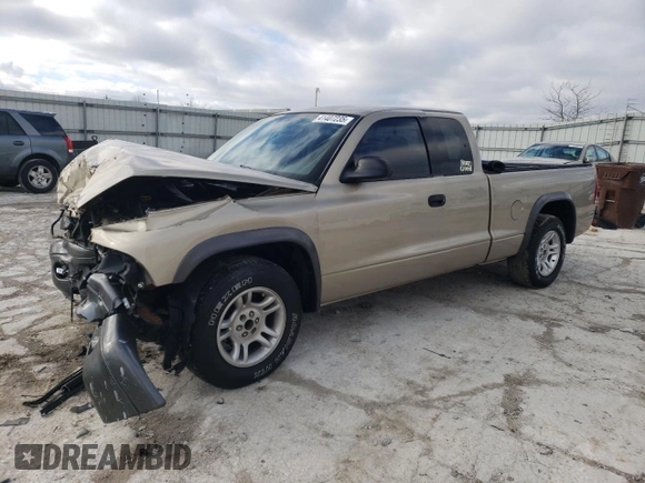 2002 Dodge Dakota with VIN 1B7GL12X32S710586, listed as a Copart auction lot 41407235 with 123,027 mi miles and Salvage Title. Bid and sale history available at carsss.com. Image 1.