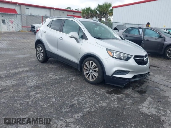 2018 Buick Encore Preferred with VIN KL4CJASB0JB717254, listed as a IAAI auction lot 41985178 with 123,948 mi miles. Bid and sale history available at carsss.com. Image 1.