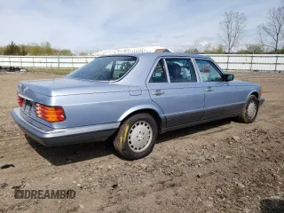 1991 Mercedes-Benz 420 with VIN WDBCA35E7MA572309, listed as a Copart auction lot 52513524 with 92,991 mi miles and Salvage Title. Bid and sale history available at carsss.com. Image 3.