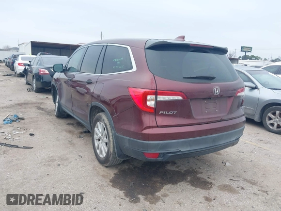 2019 Honda Pilot LX with VIN 5FNYF5H12KB023764, listed as a IAAI auction lot 41589629 with 66,879 mi miles. Bid and sale history available at carsss.com. Image 3.