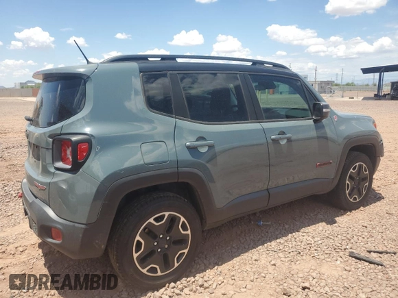 2016 Jeep Renegade Trailhawk with VIN ZACCJBCT6GPD25378, listed as a Copart auction lot 64984875 with 96,325 mi miles and Salvage title. Bid and sale history available at DreamBid. Image 3.
