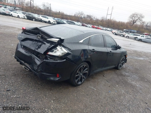 2021 Honda Civic Sedan Sport with VIN 2HGFC2F85MH501480, listed as a IAAI auction lot 41863940 with 71,243 mi miles. Bid and sale history available at carsss.com. Image 4.