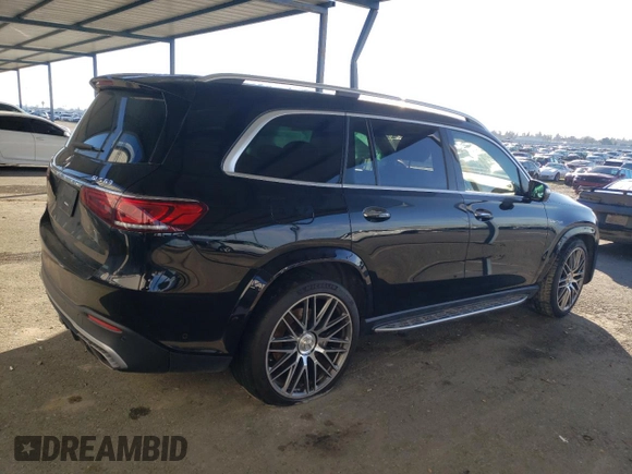 2021 Mercedes-Benz GLS with VIN 4JGFF8KE6MA316191, listed as a Copart auction lot 87205584 with 52,108 mi miles and Salvage Title. Bid and sale history available at carsss.com. Image 3.