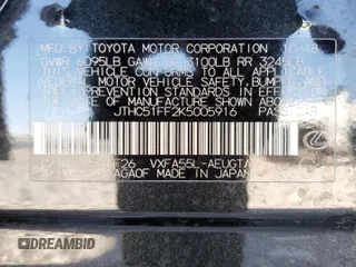 2019 Lexus LS with VIN JTHC51FF2K5005916, listed as a Copart auction lot 45808375 with 13,326 mi miles and Salvage Title. Bid and sale history available at carsss.com. Image 15.