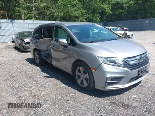 2019 Honda Odyssey EX with VIN 5FNRL6H54KB034206, listed as a IAAI auction lot 40200887 with 63,624 mi miles. Bid and sale history available at carsss.com. Image 1.