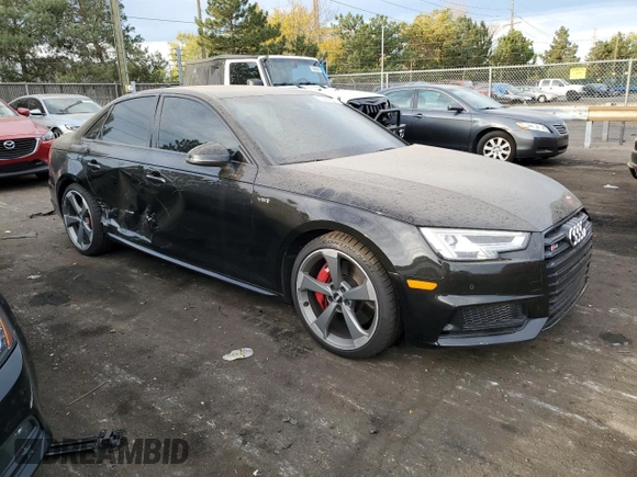 2018 Audi S4 Premium Plus with VIN WAUB4AF47JA117029, listed as a Copart auction lot 76617824 with 49,000 mi miles and Salvage Title. Bid and sale history available at carsss.com. Image 4.