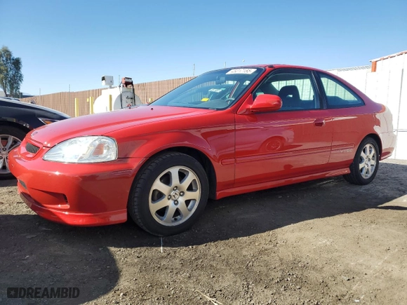 2000 Honda Civic Si with VIN 1HGEM115XYL042004, listed as a Copart auction lot 45017185 with 148,245 mi miles and Salvage Title. Bid and sale history available at carsss.com. Image 1.
