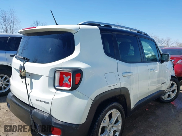 2016 Jeep Renegade Limited with VIN ZACCJADT5GPE29952, listed as a IAAI auction lot 42023127 with 57,669 mi miles and . Bid and sale history available at DreamBid. Image 4.