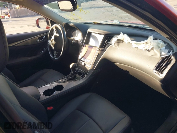 2015 Infiniti Q50 Premium with VIN JN1BV7AR1FM410942, listed as a IAAI auction lot 41252017 with 68,055 mi miles and . Bid and sale history available at DreamBid. Image 5.